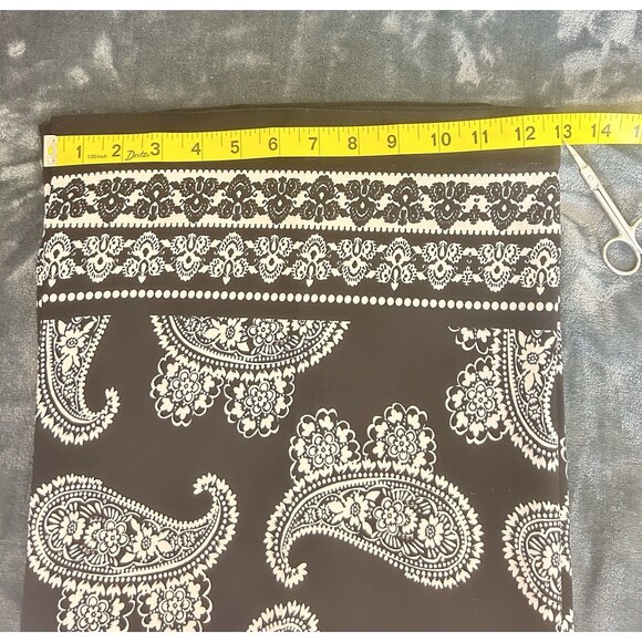 New York & Co Stretch Womens S Black Paisley Wide Leg Pants - Picture 6 of 10